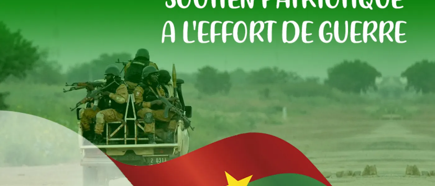 Citoyens du Burkina Faso manifestant leur solidarité patriotique et leur soutien à l'effort national